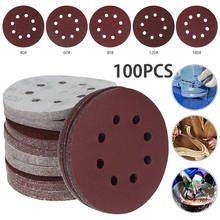 100PCS 125mm Round Sandpaper Sanding Discs  Eight Hole Disk 40-180 Grit Sanding Paper Sander Disc Abrasive Polishing Tools 2024 - buy cheap