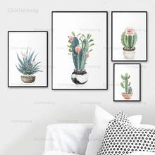 Succulent Plants Canvas Poster Leaf Cactus Flowers Wall Art Print Posters and Prints Canvas Paintings Quadro Pictures Unframed 2024 - buy cheap