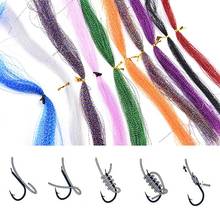 100pcs Holographic Banner Fly Fishing Tying Crystal String Jig Hook Bait Making Twisted Yarn Material 2024 - buy cheap
