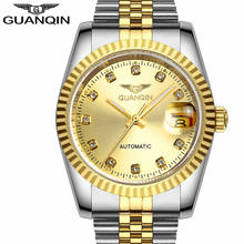 GUANQIN Automatic Mechanical Watch Mens Business Steel Date Wristwatch 100m Waterproof Sapphire Waterproof Relogio Masculino 2024 - buy cheap