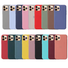 Suitable for iphone12 5.4" mobile phone case candy color all-inclusive for iphone12 6.1" protective cover frosted TPU soft shell 2024 - buy cheap