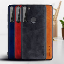 Funda de cuero para Samsung Galaxy A21, carcasa de lujo, Vintage, a21 2024 - compra barato