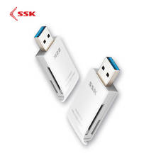 SSK-lector de tarjetas USB 3,0 2 en 1, alta velocidad, SD/ Micro SD/SDXC/TF/T-Flash, adaptador de tarjeta de memoria SCRM331 2024 - compra barato