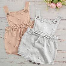 Newborn Knitted Straps Romper Jumpsuits Autumn Winter Baby Boys Bubble Ball Body Suit Clothing Set Carnaval Baby Infantil Menino 2024 - buy cheap