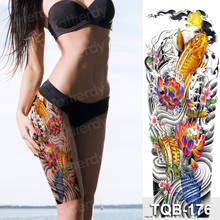Временные татуировки, большие бедра, водонепроницаемые тату, женские ноги, бикини, сексуальные наклейки для боди-арта, большое водное тату, лист рыбий дракон 2024 - купить недорого
