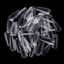 500Pcs/set Long Ballerina Full Cover Artificial Coffin Tips False Nails Transparent/Natural False Coffin Nails Art Tips Manicure 2024 - buy cheap