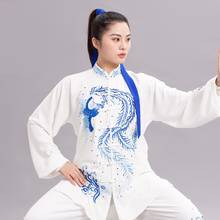 Uniforme de Kung Fu para hombre y mujer, traje de estilo chino de Tai Chi, Wushu, artes marciales, ejercicio Morning, traje de Bruce Lee Tang, Taichi TA2547 2024 - compra barato
