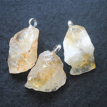 1PC natural rough stone pendants citrine amethyst aquarmine rose quartz 30-40mm natural stone pendants new items for necklace 2024 - buy cheap