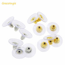 GraceAngie 100pcs Round Earrings Back Plug Stopper Settings Ear Studs Back Cap Alloy+Plastic Earring DIY Findings 2024 - buy cheap