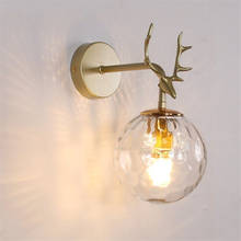 Quarto lâmpada de cabeceira criativo moderno simples cervos cabeça lâmpadas parede do banheiro corredor sala estar fundo decoração da parede luz