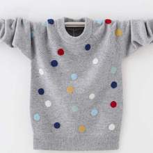 Suéter de cachemira de alta calidad para niños, Jersey cálido bordado, de lana, 110-170cm, Invierno 2024 - compra barato