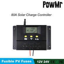 80A Solar Charge Controller 12V 24V 1000W 2000W Solar Panel LCD Screen Display PWM Charging for Off Grid PV Controller Solar 2024 - buy cheap