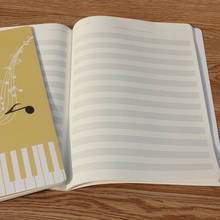 Livros de música criativo aleatório, 4 unidades, 36 folhas de piano, caderno de música prático para estudantes, livros de exercício 2024 - compre barato
