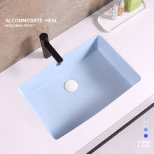Pia de banheiro verde azul-celular, lavatório portátil para pia de banheiro, sabonete em cerâmica, estilo nórdico 2024 - compre barato