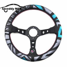 Spceddy-volante deportivo de cuero para coche, volante de carreras de 350mm, bordado, MCX20S-0730 X 13 pulgadas 2024 - compra barato