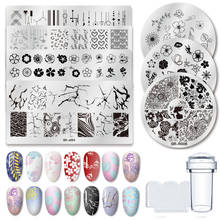 1 Pcs Nail Stamping Plates Marble Texture Flower Nail Art Plate Stainless Steel Design Stamp Template for Printing Stencil Tools 2024 - buy cheap