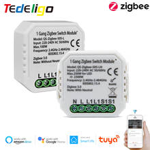 Zigbee Tuya Light Switch No/With Neutral Smart Life Home Automation Module AC220V App Remote Control Work With Alexa Google Home 2024 - buy cheap