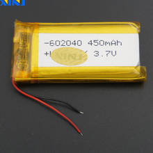 Xinj-bateria de lítio polímero li 3.7v e 450mah, para câmera, gps, navegação por satélite, gravador, fones de ouvido, diy 2024 - compre barato