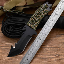 Нож с фиксированным лезвием для выживания на открытом воздухе, тактический нож, боевой походный охотничий нож с оболочкой для самообороны, EDC, много инструментов 2024 - купить недорого