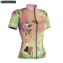 Lairschano 2021 manga curta verão, uniforme feminino para ciclismo, de downhill, mtb 2024 - compre barato