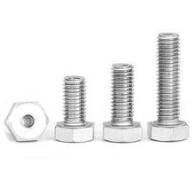 2pcs M14 hole diameter 7mm hexagon hollow screws outer hex lighting pierce line screws stainless steel bolt 30mm-40mm length 2024 - buy cheap