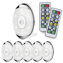 LED Wireless Remote Control Under Cabinet Lights 4000K White Night Lamp For Kitchen Closet Wardrobe Lighting LED Puck Lights 2024 - buy cheap