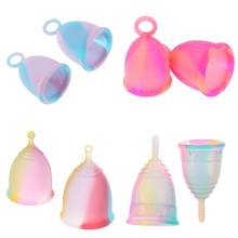 1PCS Colorful Women Cup Medical Grade Silicone Menstrual Cup Feminine Hygiene menstrual Lady Cup Health Care Period Cup 2024 - buy cheap
