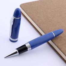 Beautiful blue Lacquered With Silver Trim 0.5mm Roller ball Pen On Promotion 159 2024 - buy cheap