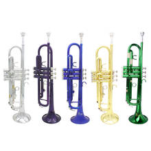Trumpet Bb B Flat Silver-plated Brass Exquisite with Mouthpiece Cleaning Brush Cloth Gloves Strap 2024 - buy cheap