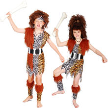 Indians Outfit Primitive People Halloween Costumes For Boy Gilr Kids Family Clothing Performance Show Fancy Party 2024 - buy cheap