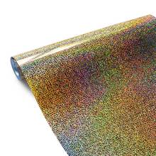 Holographic Heat Transfer Vinyl Glitter HTV for clothing Iron On Vinyl easy cut and weed films washable Sparkle gold on Garmen 2024 - buy cheap