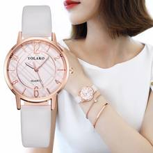 Горячая Распродажа бренд YOLAKO женские кожаные часы повседневные роскошные женские кварцевые часы Relogio Feminino 2022 - купить недорого