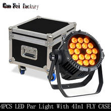 Flight Case With Led Par Light Waterproof Ip 65 18X15W RGBWA 5In1 Outdoor Wall Wash Stage Lighting For T-Stage Concerts DJ Show 2024 - buy cheap