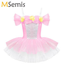 Girls Ballet Dress Kids Ballet Tutu Dress Gymnastics Leotard Ballet Off Shoulder Design 3D Flowers Princess Ballet Dance Costume 2024 - buy cheap