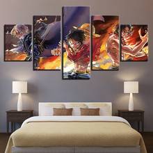 5 Piece Canvas Wall Art Anime Modular Pictures Modern Home Decor Print Cartoon Painting Characters Living Room Decoration Poster 2024 - buy cheap