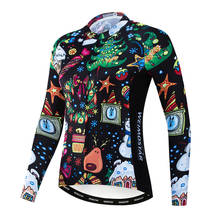 Christmas Cycling Jersey Long Sleeve Women Autumn MTB Bike Jersey Top Spring Mountain Bicycle Clothing Road Cycling Wear Clothes 2024 - buy cheap
