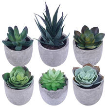 Bonsai de polpa de plantas em vaso artificial, ornamentos para decoração de jardim sala de estar, quarto, mesa, plantas suculentas 2024 - compre barato