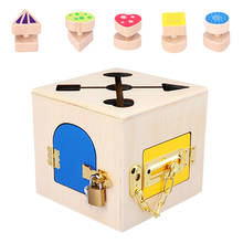 3-6 Years Children Montessori Toys Lock Box Montessori Materials Educational Wooden Toys For Children Training Kids Sensory Gift 2024 - buy cheap