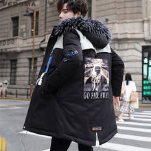 VERSMA High Street Hip Hop Oversize Mens Long Windbreaker Jackets Coats Parkas Men Korean Harajuku Hooded Retro Print Parka Male 2024 - buy cheap