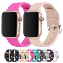 Correa deportiva para Apple Watch, pulsera transpirable de silicona para iWatch Serie 6 SE 5 4 44mm 40mm, 54321 38mm 42mm 2024 - compra barato