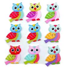 50Pcs Owl Shape 2 Holes Mixed Color Wooden Buttons Clothes Sewing Accessory 2024 - buy cheap
