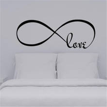 Bedroom Wall Decals Love Wall Stickers Bedroom Decor Infinity Symbol Word Love vinyl wall art poster decals decoration 2024 - buy cheap