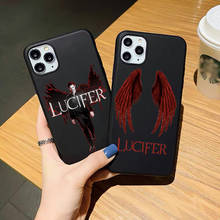 Fashion American TV Degenerate Angel Lucifer black TPU soft phone cover For iphone 12mini X XR XSMax 7 8 Plus SE 11pro 12pro MAX 2024 - buy cheap