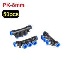 50pcs Air Pneumatic Fitting 5 Way One Touch 8mm OD Hose Tube Push In 5 Port Gas Quick Fittings Connector Coupler 2024 - buy cheap