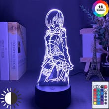 3D Lamp Attack on Kids Nightlight for Room Decoration Led Color Changing Night Light Anime Gift Titan illusion Lamp Creative 2024 - buy cheap