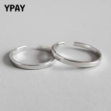 YPAY-Anillo de plata de primera ley y circón para mujer, sortija, plata esterlina 925, círculo redondo, estilo minimalista, joya fina, YMR530, 100% 2024 - compra barato