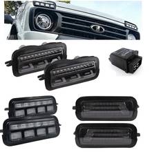 Car Headlights Styling Accessory Led Head Daytime Running Light for Lada Niva 4x4 1995 + with Running Turn Signal Light Lamp DRL 2024 - buy cheap