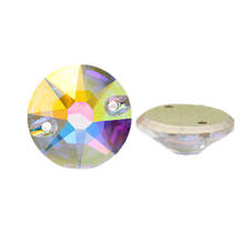 Cuentas de botones para manualidades de costura, cuentas de cristal K9, piedras para coser diamantes de imitación para ropa DIY, alta calidad, 10mm, 12mm 2024 - compra barato