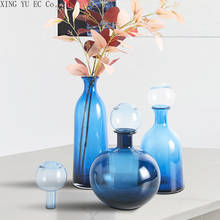 Vaso de vidro transparente hidropônico, decoração de flores secas para casa, acessórios de arranjo 2024 - compre barato