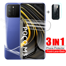 Película de hidrogel 3 en 1 para Xiaomi POCO M3, Protector de pantalla para Xiaomi POCOM3, Xiami POXO M3 M, 3 M, película protectora suave, no cristal 2024 - compra barato